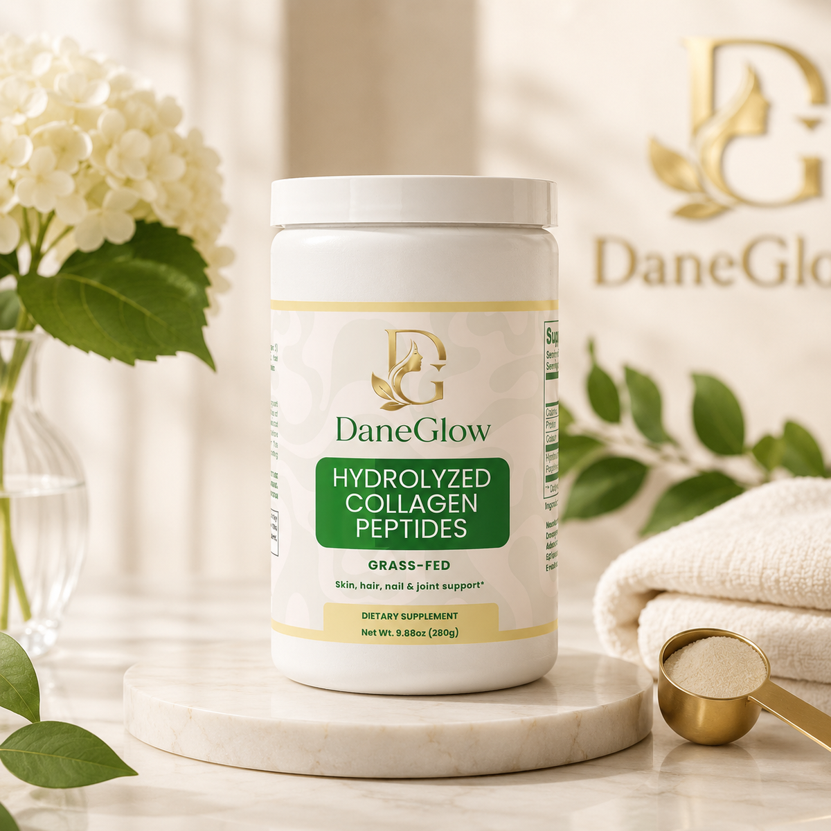 DaneGlow Grass-Fed Hydrolyzed Collagen Peptides