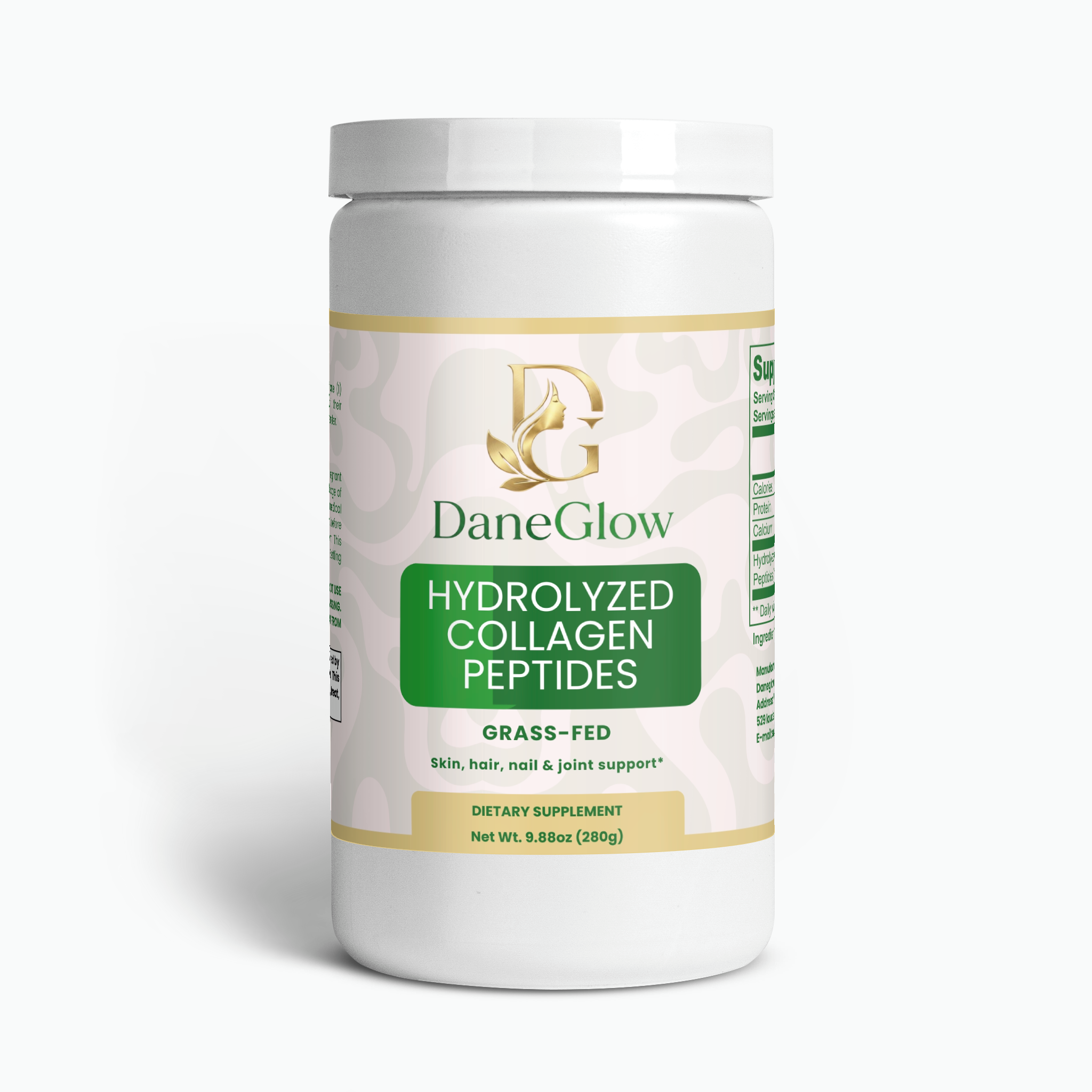DaneGlow Grass-Fed Hydrolyzed Collagen Peptides