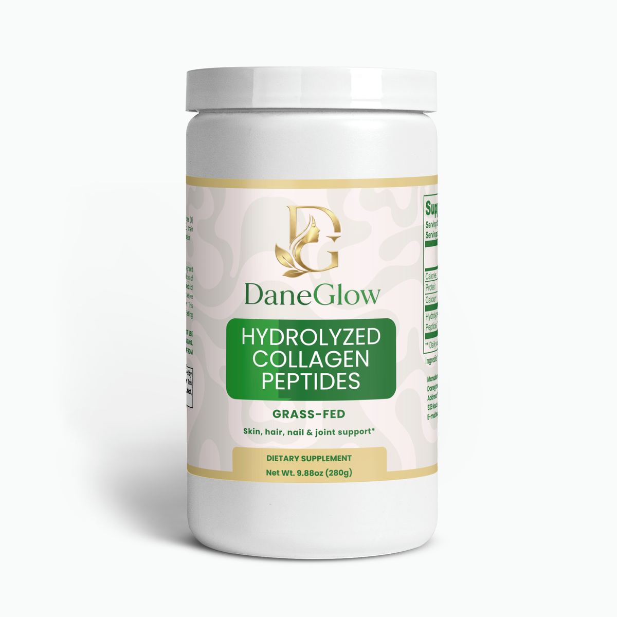 DaneGlow Grass-Fed Hydrolyzed Collagen Peptides
